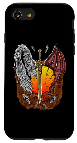 Halb Engel, halb Teufel Gut und Böse Gefallener Engel Hülle für iPhone SE (2020) / 7 / 8 von Mrpotts73