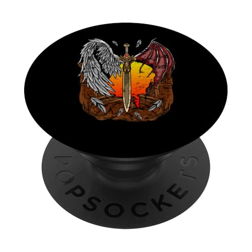 Halb Engel, halb Teufel Gut und Böse Gefallener Engel PopSockets Klebender PopGrip Halb Engel, halb Teufel Gut und Böse Gefallener Engel PopSockets Klebender PopGrip von Mrpotts73