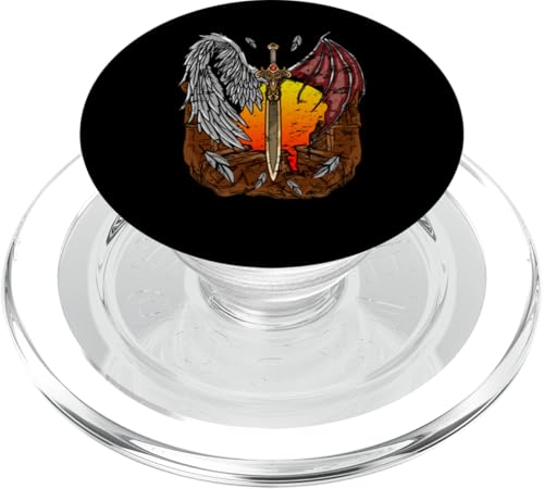 Halb Engel, halb Teufel Gut und Böse Gefallener Engel PopSockets PopGrip für MagSafe Halb Engel, halb Teufel Gut und Böse Gefallener Engel PopSockets PopGrip für MagSafe von Mrpotts73