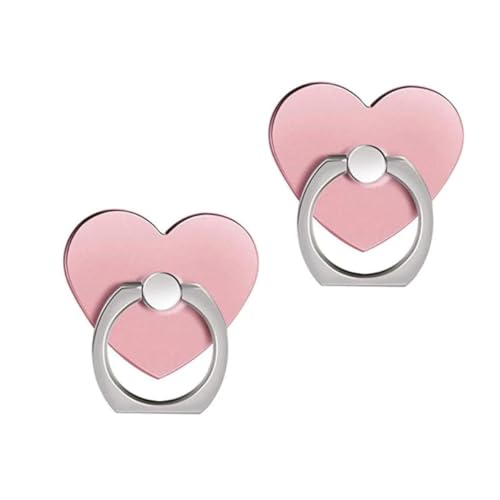 Msagkah 2PCS Handy Griff, Handy Ständer Halterung Kompatibel mit iPhone Samsung und alle Smartphones (Herz-Rose) von Msagkah