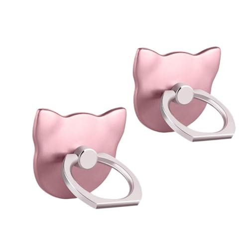 Msagkah 2PCS Handy Griff, Handy Ständer Halterung Kompatibel mit iPhone Samsung und alle Smartphones (Katzen-Rose) von Msagkah