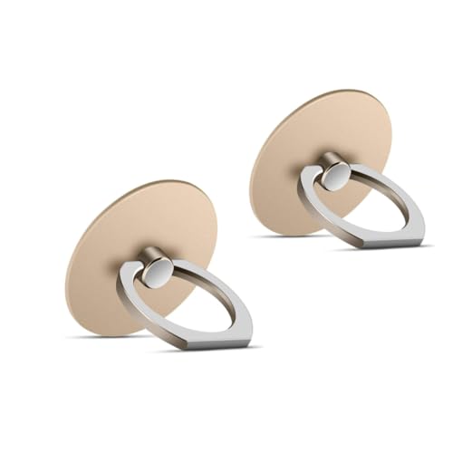 Msagkah 2PCS Handy Griff, Handy Ständer Halterung Kompatibel mit iPhone Samsung und alle Smartphones (Rund-Gold) von Msagkah