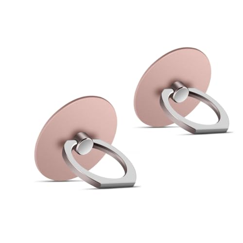 Msagkah 2PCS Handy Griff, Handy Ständer Halterung Kompatibel mit iPhone Samsung und alle Smartphones (Rund-Rose) von Msagkah