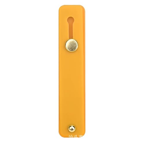 Msagkah Handy-Griff, Silikon-Klebe-Ring-Halter, Easy Pull und Slide Ring Stand mit Anti-Rutsch-Rückseite (Gelb) von Msagkah