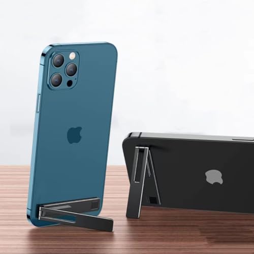 Msagkah Metall-Handy-Halter, Tragbare und Leichte Handy-Halter, Unsichtbare Vollständig Faltbare Halterung für Alle Smartphone (Schwarz) von Msagkah