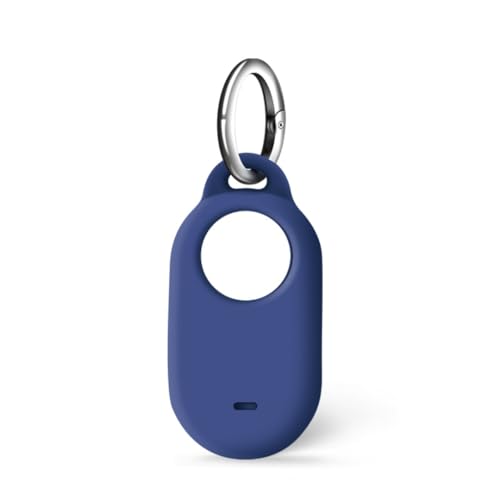 Msagkah Silikon Hülle für SmartTag2, Schutzhülle mit Anti-Verlust-Schlüsselanhänger für Samsung Smart Tag2 (Dunkelblau) von Msagkah