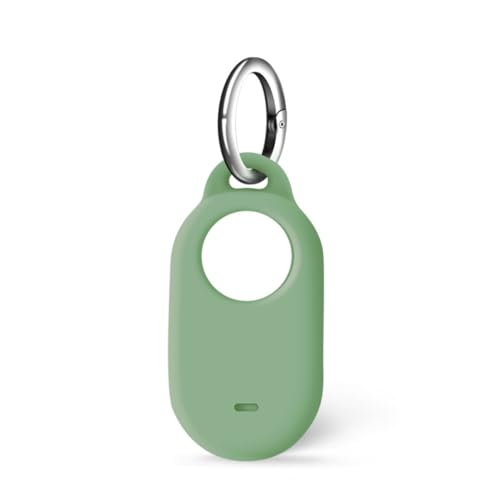 Msagkah Silikon Hülle für Sumsang SmartTag2, Poröse Schutzhülle mit Anti-Verlust-Schlüsselanhänger kompatibel mit Samsung Galaxy SmartTag2 (Grün) von Msagkah