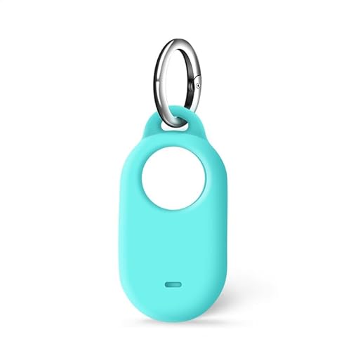 Msagkah Silikon Hülle für Sumsang SmartTag2, Poröse Schutzhülle mit Anti-Verlust-Schlüsselanhänger kompatibel mit Samsung Galaxy SmartTag2 (Hellblau) von Msagkah