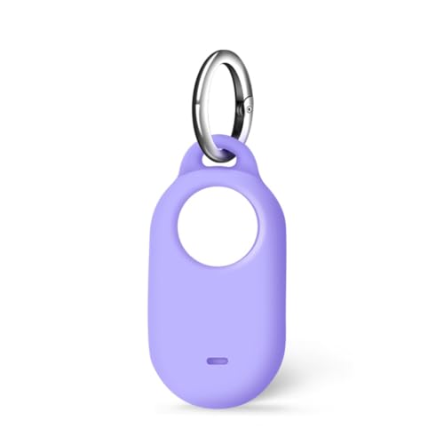 Msagkah Silikon Hülle für Sumsang SmartTag2, Poröse Schutzhülle mit Anti-Verlust-Schlüsselanhänger kompatibel mit Samsung Galaxy SmartTag2 (Violett) von Msagkah