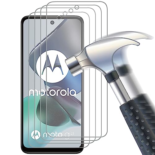 Msiall [4 Stück Gehärtetes Glas, kompatibel mit Motorola Moto g23 Schutzfolie + [Blasenfrei], Anti-Fingerabdruck, 9H Härte von Msiall