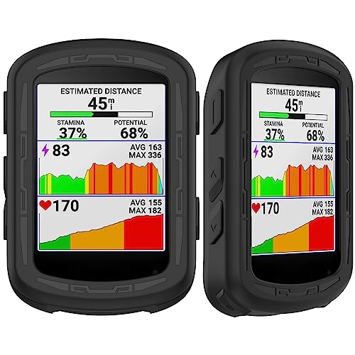 Msiall Schutzhülle Hülle kompatibel für Garmin Edge 840 solar /540 solar - Ganzkörper Schutzhülle Bumper | Silikon GPS Fahrrad Case Schutzhülle, Fahrradnavi Hülle- in Schwarz von Msiall