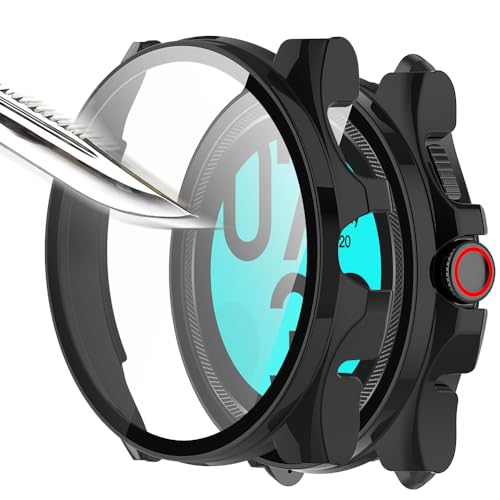 Msialt Mit Gehärtetes Glas Displayschutz Schutzhülle Kompatibel für icwatch Pro5 Enduro,Hard PC Rundum Displayschutz Ultradünne Blasenfreie Gegen Kratzer Schutzhülle -2schwarz von Msialt