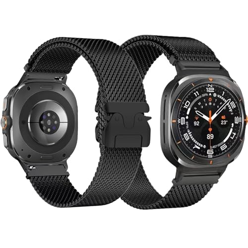 Milanaise Loop Armband Kompatibel mit Samsung Galaxy Watch Ultra Uhrenarmband Damen Herren, Schließe im Fallschirm-Stil Metall Atmungsaktives Ersatz Armbänder für Galaxy Watch Ultra 47mm Milanaise Loop Armband Kompatibel mit Samsung Galaxy Watch Ultra Uhrenarmband Damen Herren, Schließe im Fallschirm-Stil Metall Atmungsaktives Ersatz Armbänder für Galaxy Watch Ultra 47mm von Msksjer