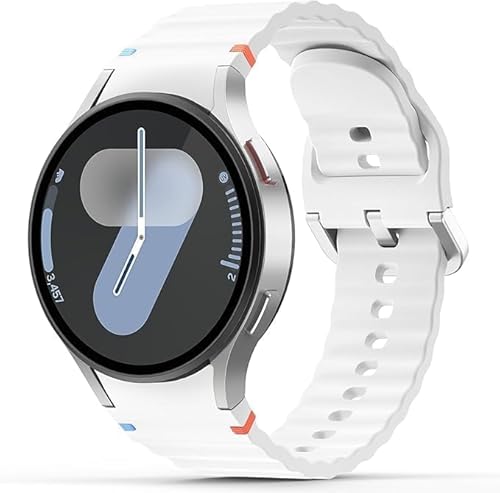 Sport Armband Kompatibel mit Samsung Galaxy Watch 7/6/5/4 40mm 44mm Herren Damen, No Gap 20mm Weiche Silikon Armbänder für Galaxy Watch FE 40 mm/6 Classic 43mm 47mm von Msksjer