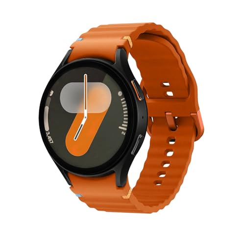 Sport Armband Kompatibel mit Samsung Galaxy Watch 7/6/5/4 40mm 44mm Herren Damen, No Gap 20mm Weiche Silikon Armbänder für Galaxy Watch FE 40 mm/6 Classic 43mm 47mm von Msksjer
