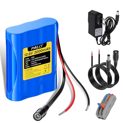 Mspalocell 12.6V 3000mAh Lithium-ionen akku mit ladegerät & 2 Verbindungslinie für Solar Panel, Radio, Kameras, Camcorder, Elektronische Orgel, DIY Leselampe, Teleskopen, Sonar, Signalwerkzeug Mspalocell 12.6V 3000mAh Lithium-ionen akku mit ladegerät & 2 Verbindungslinie für Solar Panel, Radio, Kameras, Camcorder, Elektronische Orgel, DIY Leselampe, Teleskopen, Sonar, Signalwerkzeug von Mspalocell