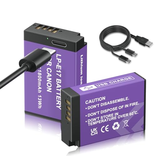 Mspalocell 2 Stück LP-E17 Ersatz Akku mit USB Typ C Ladeanschluss 1800mAh,Kompatibel mit Canon XC10 XC15 EOS-R RA R6 R5 R7 EOS 60D 70D 80D 90D 5D Mark I Mark II Mark III IV 6D Mark I II 7D Mark I II Mspalocell 2 Stück LP-E17 Ersatz Akku mit USB Typ C Ladeanschluss 1800mAh,Kompatibel mit Canon XC10 XC15 EOS-R RA R6 R5 R7 EOS 60D 70D 80D 90D 5D Mark I Mark II Mark III IV 6D Mark I II 7D Mark I II von Mspalocell