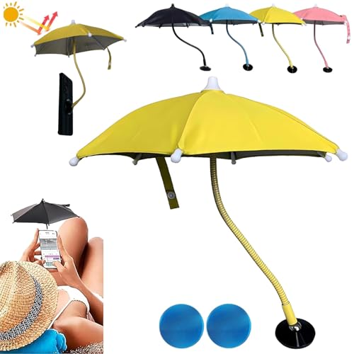 Handy Sonnenschutz Schirm,telefonschirm Mit Saugnapf,Magnetic Phone Umbrella for Sun,360° Flexible Phone Umbrella Suction Cup Stand, Mit Zwei Selbstklebenden Metallplatten-A Handy Sonnenschutz Schirm,telefonschirm Mit Saugnapf,Magnetic Phone Umbrella for Sun,360° Flexible Phone Umbrella Suction Cup Stand, Mit Zwei Selbstklebenden Metallplatten-A von Mtibfv