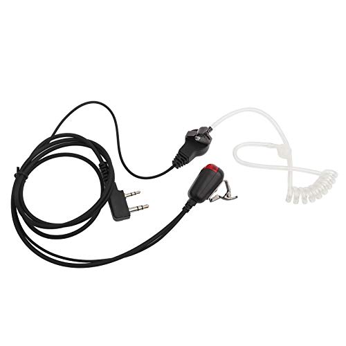 Lavishness Universal 2-poliger Akustikschlauch im Ohr Hörer mit PTT-Mikrofon, rotes Licht für 2-Wege-Radio Wakie Talkie von Mtlavishness