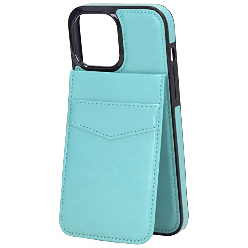 MTLAVISH -Multifunktional Wallet Phone Hülle für 13 Pro mit Premium -PU -Lederständer und Vollbildschutz ideal für die Verwendung von Unternehmen und tägliche Lebensdauer von PU (Mint Green) von Mtlavishness