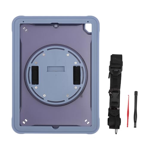 MTLAVISH -Titel: Purple Grey Tablet Air2 Pro 9.7 2017 2018 Hülle mit 360 -Grad -rotierender Ständer Verstellbarer Handgurt und abnehmbares Schultergurt für die einfache Anzeige (Lavender Gray) von Mtlavishness
