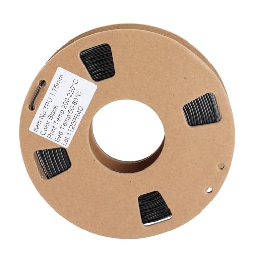 MTLAVISISHISH 1,75 mm TPU -Filament flexibel 0,03 mm Größe Genauigkeit Hochelastizität 250 g Spool 95A 3D -Druckerfilament Schwarz MTLAVISISHISH 1,75 mm TPU -Filament flexibel 0,03 mm Größe Genauigkeit Hochelastizität 250 g Spool 95A 3D -Druckerfilament Schwarz von Mtlavishness