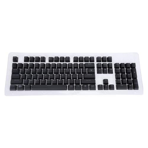 MTLavish 104PCS -Schlüsselkaps Set Korean Layout Keycaps Ersatz für mechanische Tastaturen mit durchscheinendem Design und minimalistischer Ästhetik, die für die Verwendung von (Schwarz) von Mtlavishness