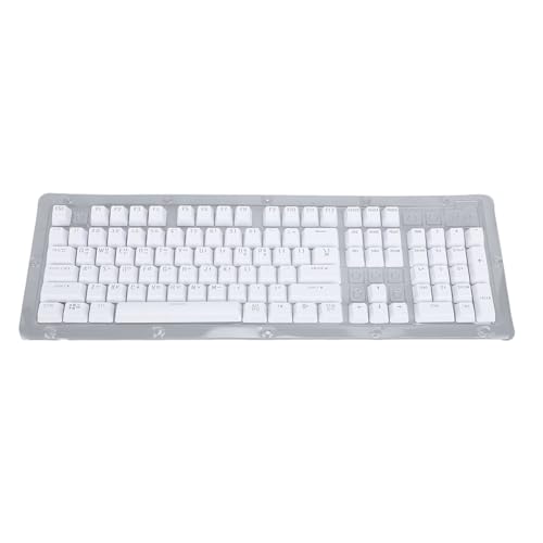 MTLavish 104PCS -Schlüsselkaps Set Korean Layout Keycaps Ersatz für mechanische Tastaturen mit durchscheinendem Design und minimalistischer Ästhetik, die für die Verwendung von (Weiß) von Mtlavishness