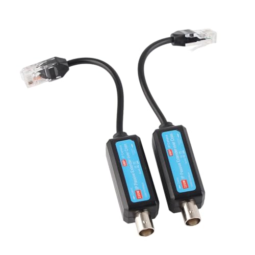 MTLavish 1Pair Passives IP -Netzwerk Koaxialer Senderempfänger Extender für IP -NVR -Kamera Schnelles und einfaches Installation Passives Gerät mit Surge -Guard -Upgrade von Mtlavishness