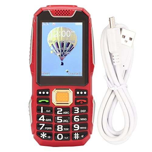 MTLavish 2G Senior Handy mit 2,8 -Zoll -HD -Bildschirm 3D Big Button und Taschenlampe ideal für Älteste, um einfach Anrufe zu tätigen und nachts navigieren Abs Material (Rot) von Mtlavishness
