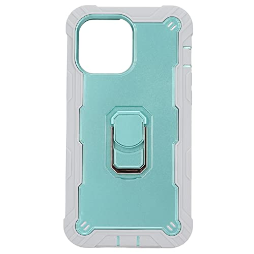 MTLavish -Rüstung Covers mit Stand für Pro Max Mobiltelefone Rüstungsschutzgehäuse mit manteliger Ringhalter rotatable ringbare horizontale Halterung Soft TPU Anti -Skid -Textur (Grau grün) von Mtlavishness
