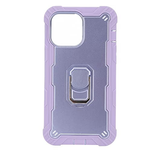 MTLavish -Rüstung Covers mit Stand für Pro Max Mobiltelefone Rüstungsschutzgehäuse mit manteliger Ringhalter rotatable ringbare horizontale Halterung Soft TPU Anti -Skid -Textur (Lila und lila) von Mtlavishness