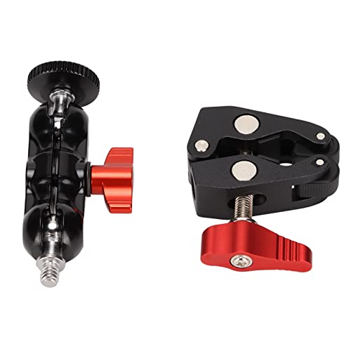 MTLavish Super Camera Clamp Mount Rostproof verstellbare Doppelball -Kopfadapter für Kamera -Leichter Taschenlampen mit robuster Aluminiumlegierung für Studio- und Videoaufnahmen MTLavish Super Camera Clamp Mount Rostproof verstellbare Doppelball -Kopfadapter für Kamera -Leichter Taschenlampen mit robuster Aluminiumlegierung für Studio- und Videoaufnahmen von Mtlavishness
