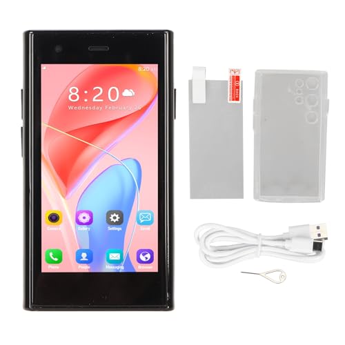 Mtlavish 3,0in Smartphone 3G 0,3 MP 2MP 1000MAH 854x480 Quad Core Ultra dünn 2 GB RAM 16 GB ROM kleines Mobiltelefon für Android 8.1 (Schwarz) von Mtlavishness