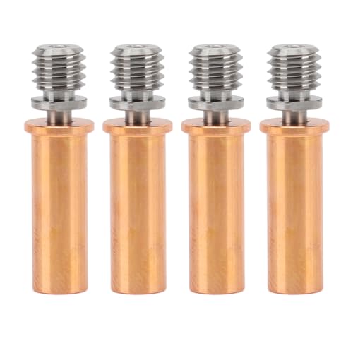 Mtlavish 4pcs 3D -Drucker All Metal Heat -Break Professional Copper Legierung Extruder -Throat -Röhrchen Ersatz für verbesserte Druckleistung ideal für alle Arten von 3D (for Anycubic Vyper) von Mtlavishness