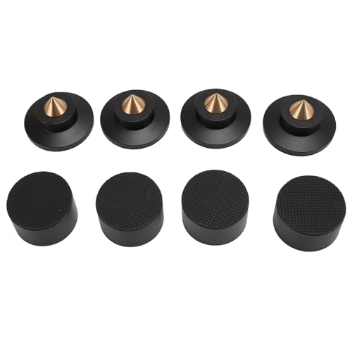 Mtlavish 4pcs Lautsprecher -Isolation Füße Pad Aluminiumlegierung Stoßdämpfer für eine verstärkte Schallqualität für Subwoofer -Verstärker -CD -DVD -Player und mehr in Schwarz (Black) von Mtlavishness