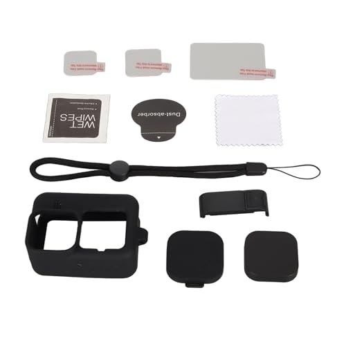 Mtlavish Action Kamera Silikonhülle Hülle Temperiertes Glasfilm Objektiv Ladungsseitenabdeckung Schwarz Set Schwarz Mtlavish Action Kamera Silikonhülle Hülle Temperiertes Glasfilm Objektiv Ladungsseitenabdeckung Schwarz Set Schwarz von Mtlavishness