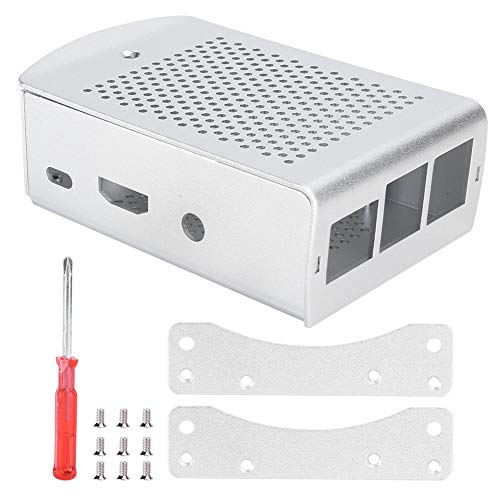 Mtlavish Aluminium -Legierung Gehäuse für 3 2B Motherboard mit hervorragender Kühl- und Schutzfunktion für Heim- und Büro -Silberfarbe und 30% dicker als gewöhnliche von Mtlavishness