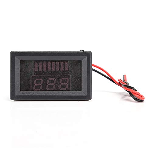 Mtlavish DC Digital Elektromobile Spannungsmesser Display mit doppelter Elektrizität und Spannungsanzeige präziser Schnitt und professioneller Chip -Set für 12 V 72 V Batterie (Red) von Mtlavishness