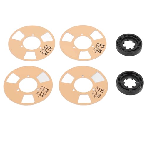 Mtlavish DIY Rolle zur Reel -Kassetten -Premium -Metallrolle für Musikn ideal für Klangprojekte und verbot mit 4 Rollen 2 und 40 -mm -Rollendurchmesser (Gold) von Mtlavishness