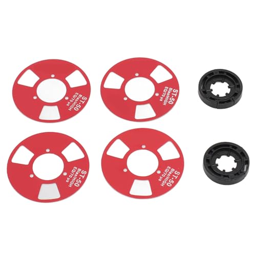 Mtlavish DIY Rolle zur Reel -Kassetten -Premium -Metallrolle für Musikn ideal für Klangprojekte und verbot mit 4 Rollen 2 und 40 -mm -Rollendurchmesser (Red) von Mtlavishness