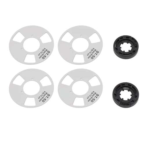 Mtlavish DIY Rolle zur Reel -Kassetten -Premium -Metallrolle für Musikn ideal für Klangprojekte und verbot mit 4 Rollen 2 und 40 -mm -Rollendurchmesser (Silver) von Mtlavishness