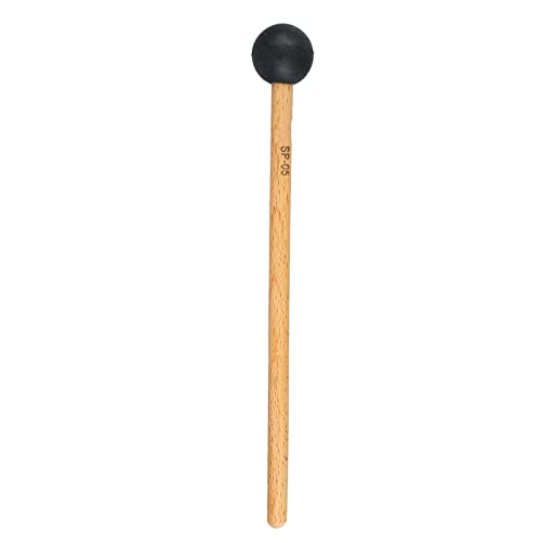 Mtlavish Drum Mallet Antislip Bass Drum Percussion Stick Hammer ideal für musikalische Darbietungen aus Buchenholz mit weichem weißen Kopf 32 cm lang (Schwarzer sp 05 21cm) von Mtlavishness
