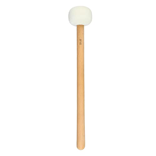 Mtlavish Drum Mallet Antislip Bass Drum Percussion Stick Hammer ideal für musikalische Darbietungen aus Buchenholz mit weichem weißen Kopf 32 cm lang (Weißer sp 02 32cm) von Mtlavishness