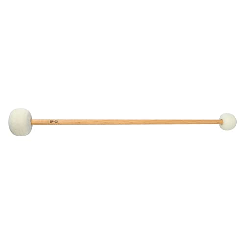Mtlavish Drum Mallet Antislip Bass Drum Percussion Stick Hammer ideal für musikalische Darbietungen aus Buchenholz mit weichem weißen Kopf 32 cm lang (Weißer sp 03 42cm) von Mtlavishness