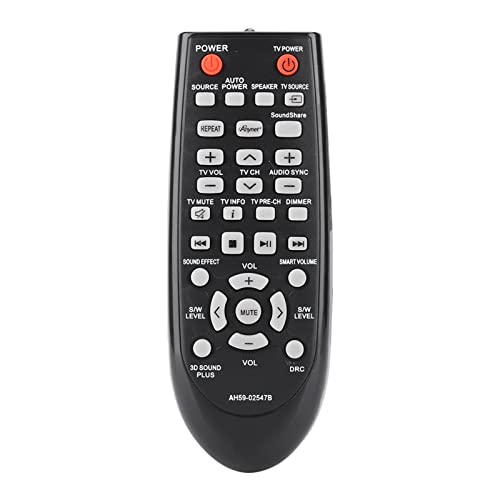 Mtlavish Ersatz Fernbedienungssteuerung für Soundbar AH59 02547B Multi -Funktion Langer Stromverbrauch Langes Getriebe Schöne Aussehen bequemes Hand fühlen große Knöpfe, die von Mtlavishness