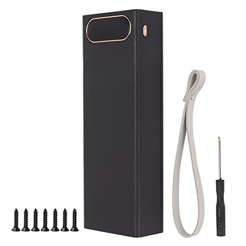 Mtlavish Fastlary Power Bank Hüllen für Smartphones hohe Kapazität mit Zwei USB -Strombanken und Smart -Batterie ideal für unterwegs 20 Batteriekoffer 22 5W Fast Lade -ABS (Schwarz) von Mtlavishness