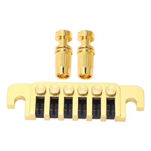 Mtlavish Gitarre Bridge Raich umgekehrtes Wickel um Sattelbrücken Stopp -Heckhalter für LP EPI -Stil Elektrische Gitarren (Gold) von Mtlavishness