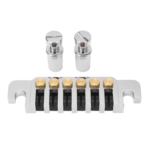 Mtlavish Gitarre Bridge Raich umgekehrtes Wickel um Sattelbrücken Stopp -Heckhalter für LP EPI -Stil Elektrische Gitarren (Silber) von Mtlavishness