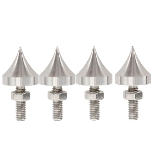 Mtlavish HiFi -Lautsprecher Edelstahl Stoßdämpfer Isolation Füße Spikes für Verstärker CD -DVD -Player Verbesserung der Klangqualität Minimieren Sie die Vibrationen Wide (M10) von Mtlavishness